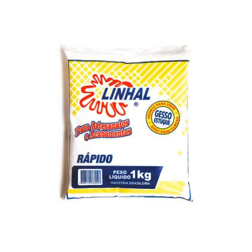GESSO ESTUQUE RÁPIDO 1KG - LINHAL