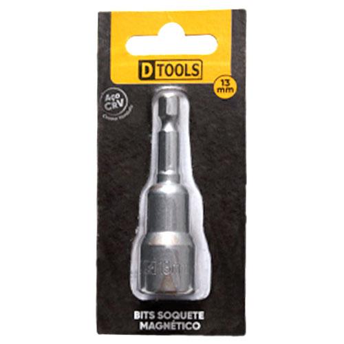 BITS SOQUETE MAGNÉTICO 13MM CROMO VANÁDIO - DTOOLS