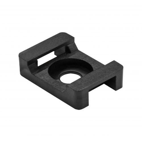 FIXADOR PARA CHICOTE COM FURO CENTRAL 22 X 15MM PRETO COM PROTEÇÃO UV - FRONTEC