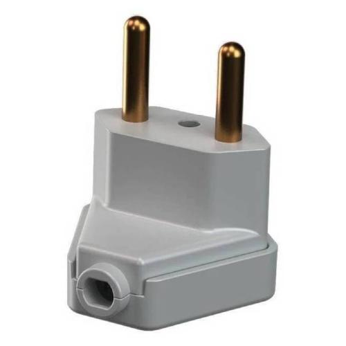 PINO MACHO 2P 10A TRIANGULAR CINZA - MECTRONIC